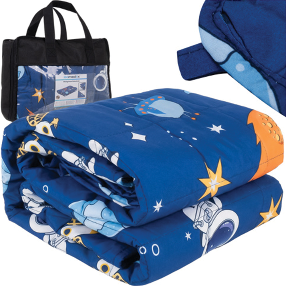 Zátěžová přikrývka antistresová pro děti 4 kg, 100 × 150 cm, modrá