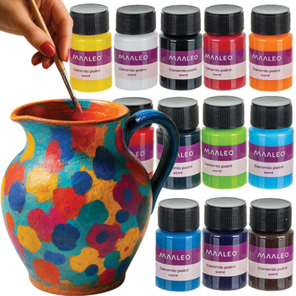 Sada barev na sklo a keramiku 12 × 20 ml