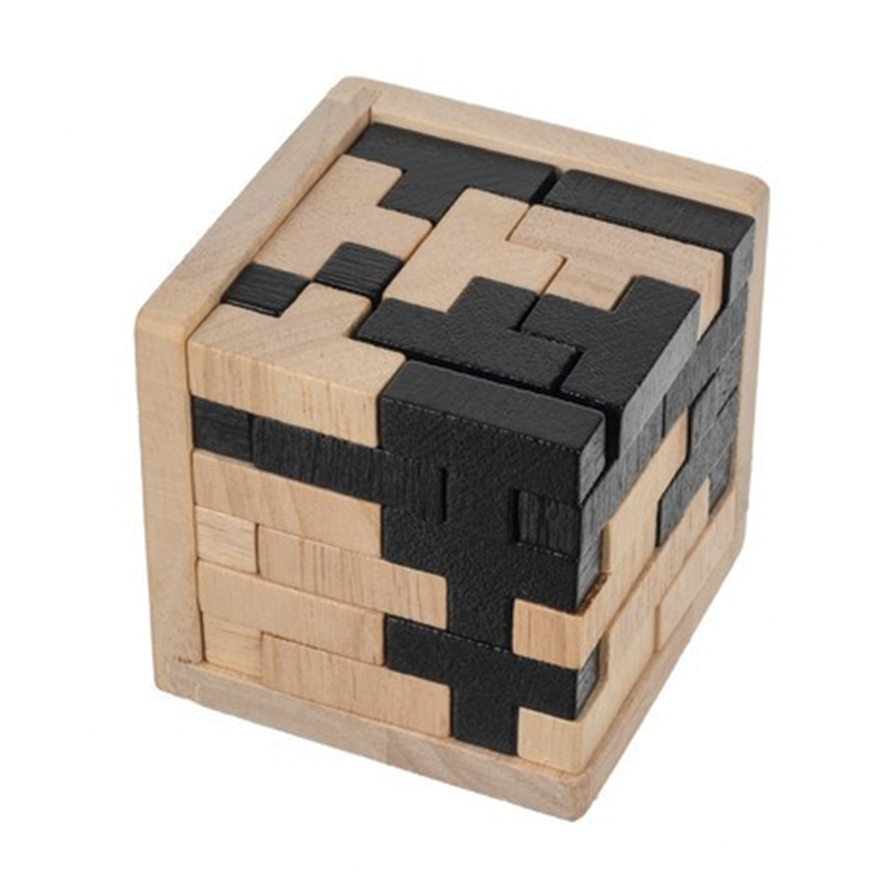 Dřevěný hlavolam kostka