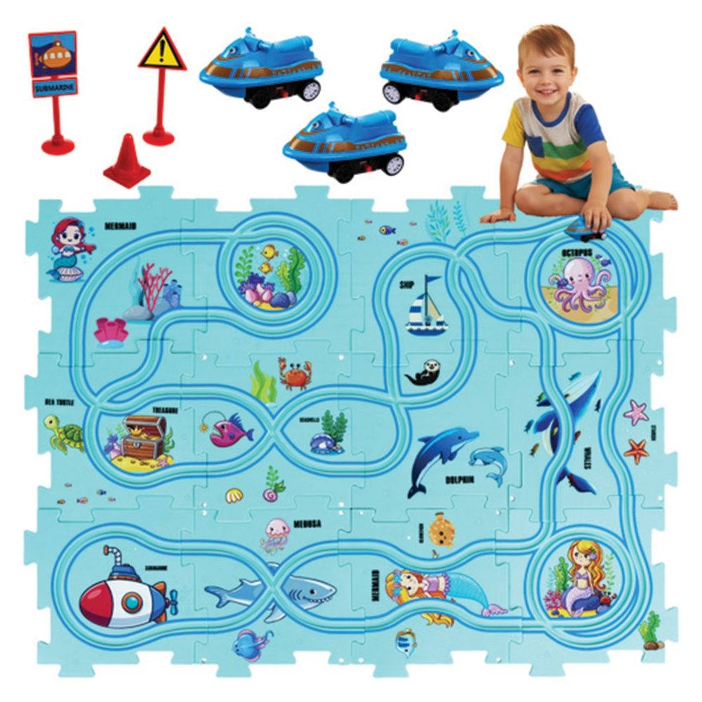 Interaktivní puzzle podmořský svět s dopravními značkami