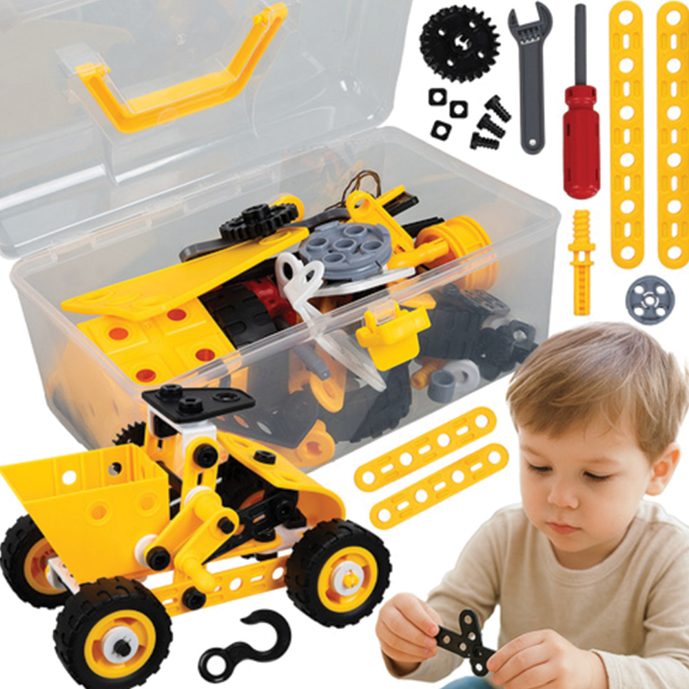 Stavebnice pro děti - 3D Vozidla, 100 ks