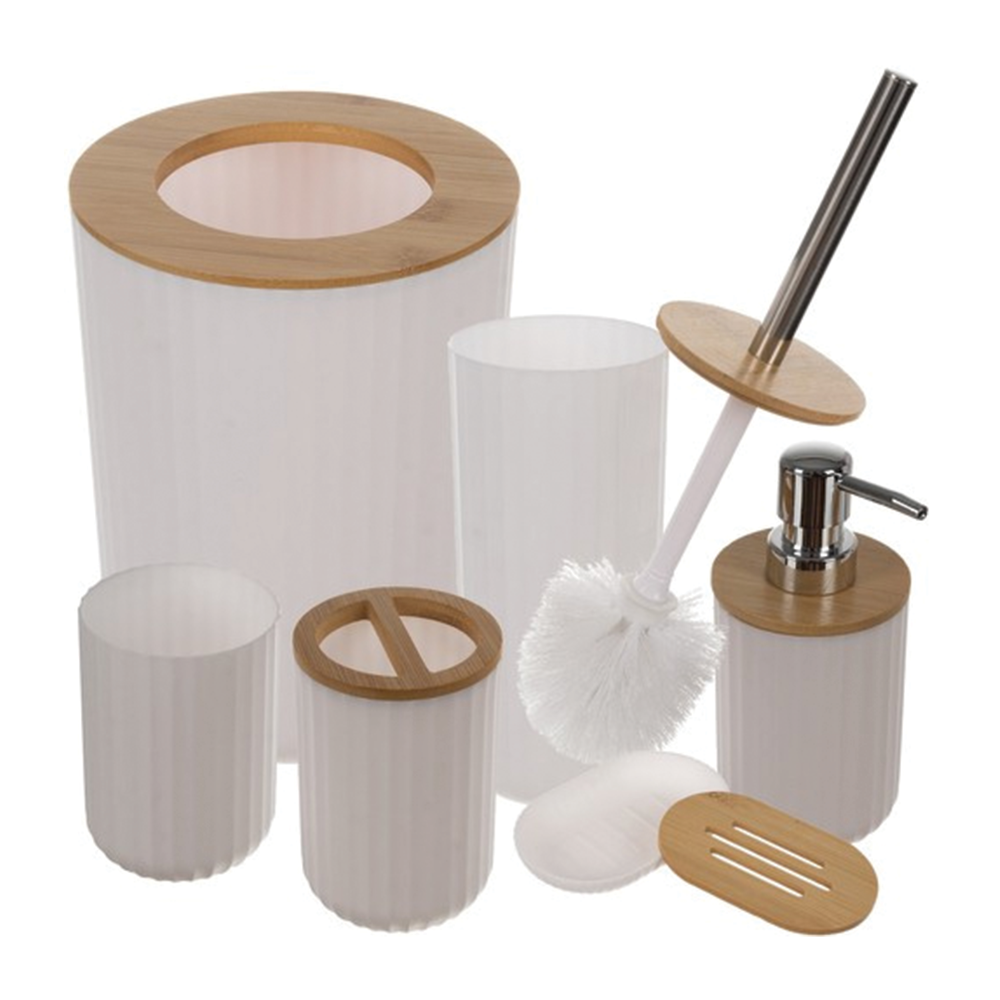 Koupelnová sada 6 ks, bílá