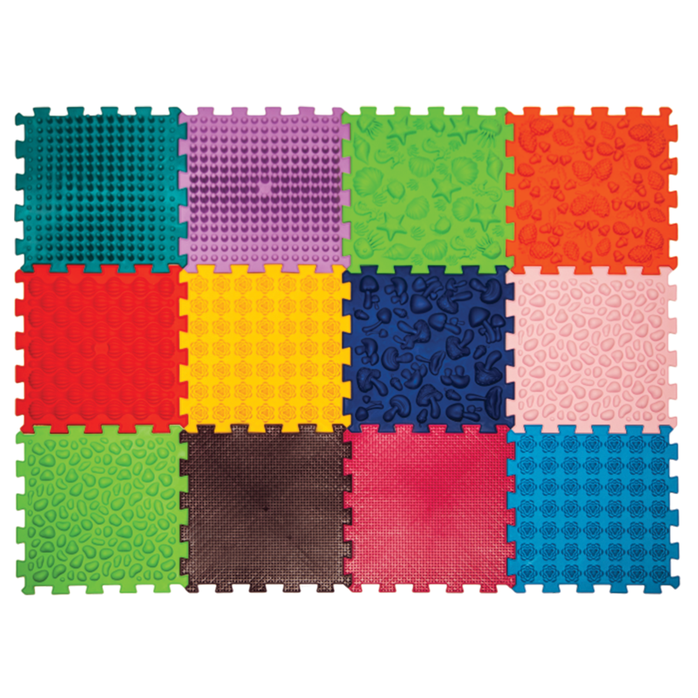 Masážní podložka Puzzle 12 prvků + 8 trojúhelníků