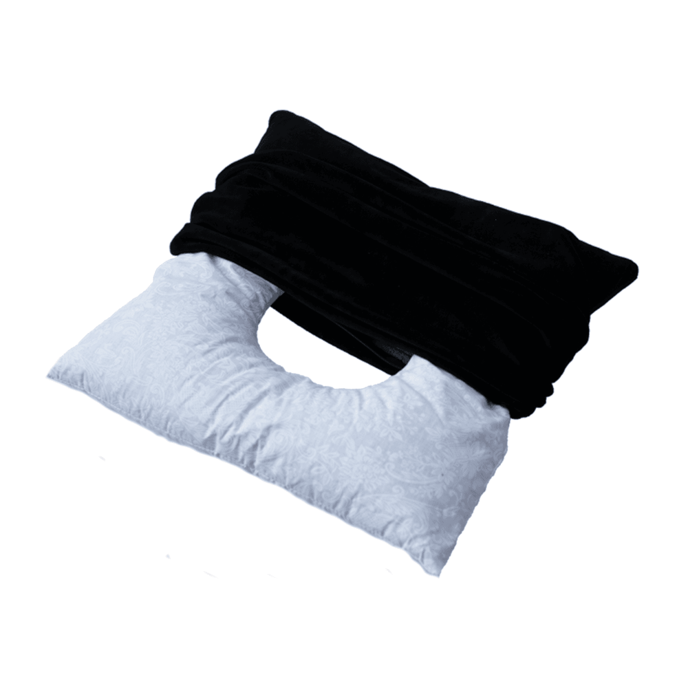 Rektální ortopedický polštář s pohánkou v potahu na zip - 40 x 40 cm