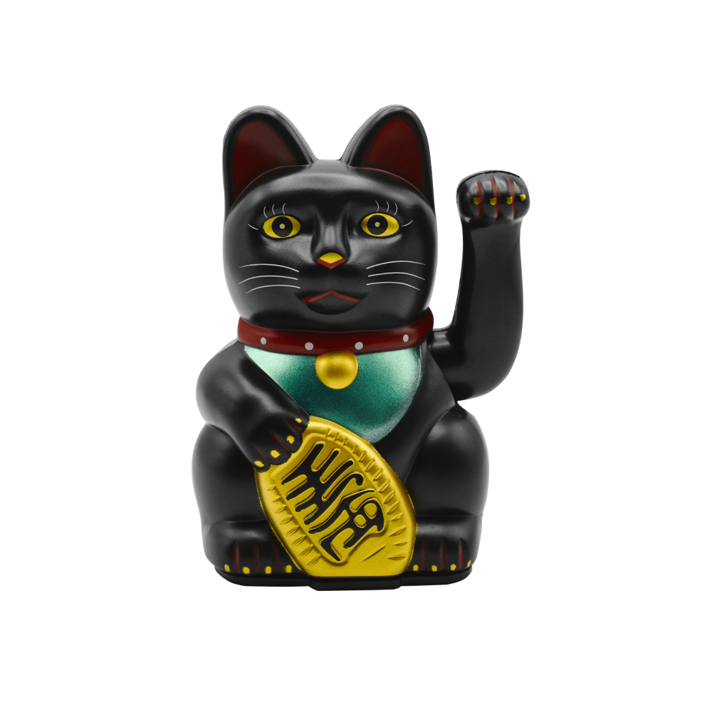 Maneki Neko - Kočka štěstí, černá
