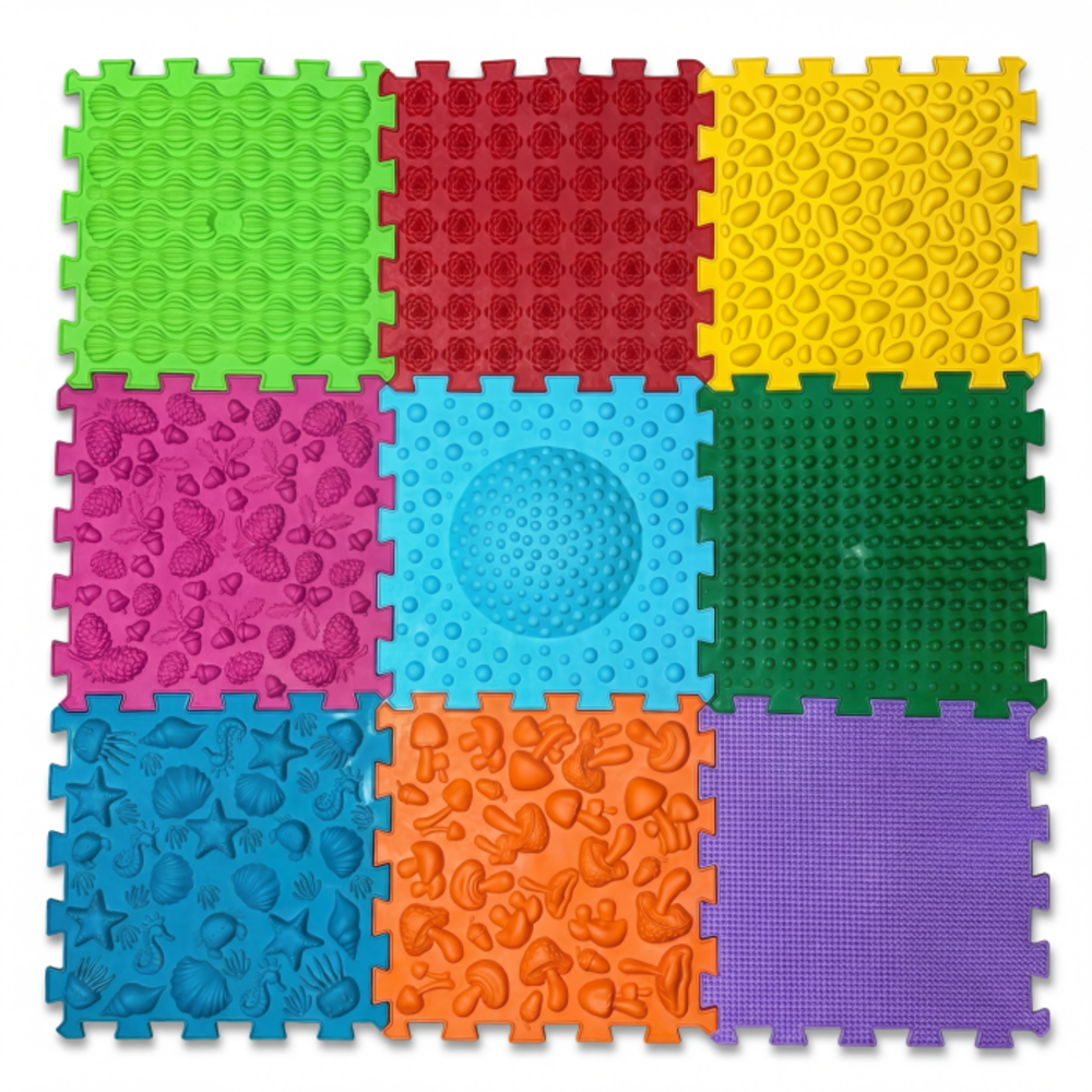 Masážní podložka Puzzle Mix 9 dílů