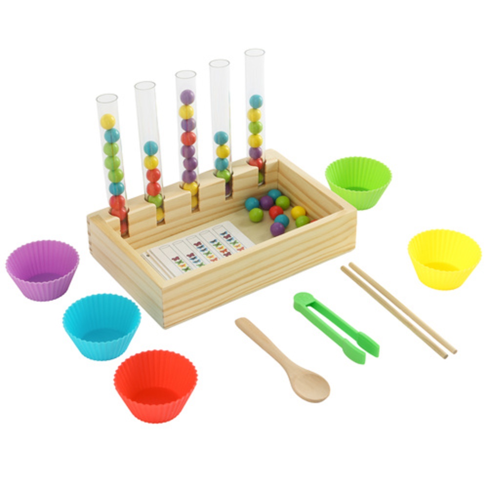 Dřevěná vzdělávací třídička a počítadlo